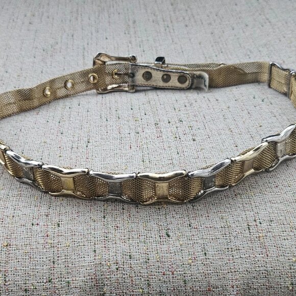 Vintage Belt Donna Kat Gold Metal Chain Ladies Waistband Size 26-27 inches main image 10